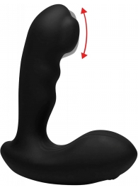 Черный стимулятор простаты Alpha-Pro 7X P-Milker Silicone Prostate Stimulator with Milking Bead - XR Brands - в Махачкале купить с доставкой