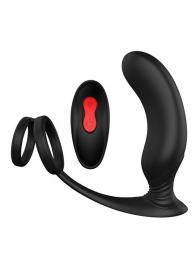 Черный массажер простаты REMOTE P-PLEASER - Dream Toys - в Махачкале купить с доставкой