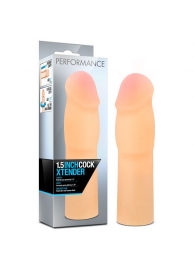 Телесная насадка-удлинитель на пенис PERFORMANCE 1.5INCH COCK XTENDER - 16 см. - Blush Novelties - в Махачкале купить с доставкой