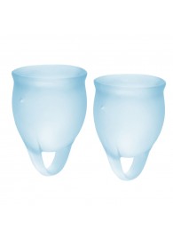 Набор голубых менструальных чаш Feel confident Menstrual Cup - Satisfyer - купить с доставкой в Махачкале