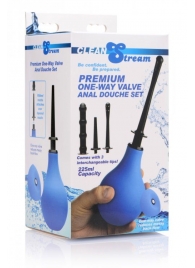 Анальный душ с 3 насадками Premium One-way Valve Anal Douche Set - XR Brands - купить с доставкой в Махачкале