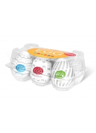 Набор из 6 мастурбаторов Tenga EGG Easy Beat с различным рельефом - Tenga - в Махачкале купить с доставкой