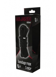 Черная веревка для шибари DELUXE BONDAGE ROPE - 5 м. - Dream Toys - купить с доставкой в Махачкале