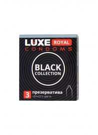 Черные презервативы LUXE Royal Black Collection - 3 шт. - Luxe - купить с доставкой в Махачкале