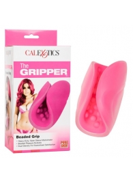 Розовый рельефный мастурбатор Beaded Grip - California Exotic Novelties - в Махачкале купить с доставкой