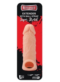 Телесная насадка EXTENDER WITH BALL STRAP 5.5 - 14 см. - Dream Toys - в Махачкале купить с доставкой