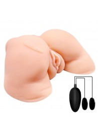 Телесная вибровагина Julie с 2 рабочими отверстиями - Baile - в Махачкале купить с доставкой