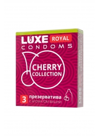 Презервативы с ароматом вишни LUXE Royal Cherry Collection - 3 шт. - Luxe - купить с доставкой в Махачкале