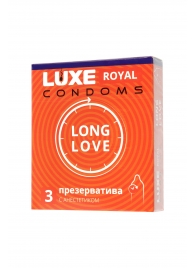 Презервативы с продлевающим эффектом LUXE Royal Long Love - 3 шт. - Luxe - купить с доставкой в Махачкале