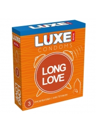 Презервативы с продлевающим эффектом LUXE Royal Long Love - 3 шт. - Luxe - купить с доставкой в Махачкале