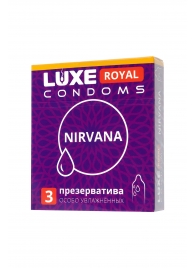 Презервативы с увеличенным количеством смазки LUXE Royal Nirvana - 3 шт. - Luxe - купить с доставкой в Махачкале