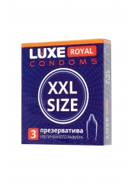 Презервативы увеличенного размера LUXE Royal XXL Size - 3 шт. - Luxe - купить с доставкой в Махачкале