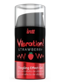 Жидкий интимный гель с эффектом вибрации Vibration! Strawberry - 15 мл. - INTT - купить с доставкой в Махачкале