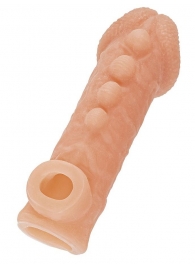 Телесная закрытая насадка с шишечками Cock Sleeve Size S - 13,8 см. - KOKOS - в Махачкале купить с доставкой