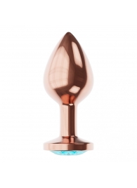 Пробка цвета розового золота с малиновым кристаллом Diamond Topaz Shine L - 8,3 см. - Lola Games - купить с доставкой в Махачкале