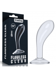 Прозрачный стимулятор простаты Flawless Clear Prostate Plug - 15 см. - Lovetoy - в Махачкале купить с доставкой