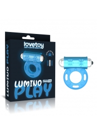 Голубое, светящееся в темноте эрекционное виброкольцо Lumino Play Vibrating Penis Ring - Lovetoy - в Махачкале купить с доставкой