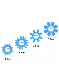 Набор из 4 голубых, светящихся в темноте эрекционных колец Lumino Play - Lovetoy - в Махачкале купить с доставкой