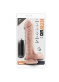 Телесный вибратор-реалистик Dr. James 9 Inch Vibrating Cock - 22,8 см. - Blush Novelties