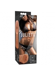 Мастурбатор-вагина цвета карамели Julieta с вибрацией - Blush Novelties - в Махачкале купить с доставкой