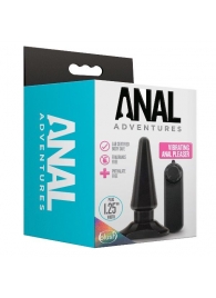 Черная анальная пробка с вибрацией Basic Vibrating Anal Pleaser - 10,2 см. - Blush Novelties