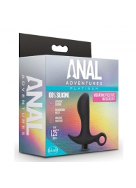 Черный анальный вибратор Silicone Vibrating Prostate Massager 01 - 10,8 см. - Blush Novelties - в Махачкале купить с доставкой