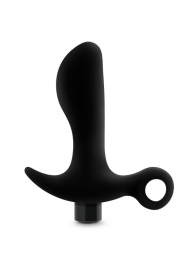 Черный анальный вибратор Silicone Vibrating Prostate Massager 01 - 10,8 см. - Blush Novelties - в Махачкале купить с доставкой