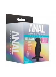 Черный анальный вибромассажёр Silicone Vibrating Prostate Massager 02 - 10,8 см. - Blush Novelties - в Махачкале купить с доставкой