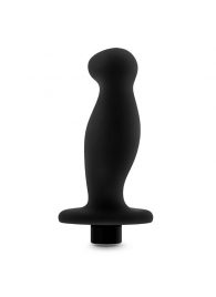 Черный анальный вибромассажёр Silicone Vibrating Prostate Massager 02 - 10,8 см. - Blush Novelties - в Махачкале купить с доставкой