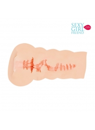 Мастурбатор-вагина телесного цвета с бороздками на внешней части - Bior toys - в Махачкале купить с доставкой