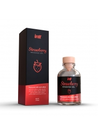 Массажный гель с ароматом клубники Strawberry - 30 мл. - INTT - купить с доставкой в Махачкале