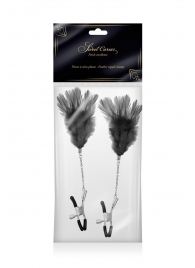 Зажимы для сосков с черными перьями Sweet Caress Feather Nipple Clumps - Sweet Caress - купить с доставкой в Махачкале