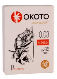 Тонкие презервативы OKOTO Thin Extra Soft - 3 шт. - Sitabella - купить с доставкой в Махачкале