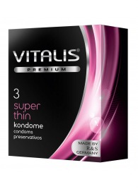 Ультратонкие презервативы VITALIS PREMIUM super thin - 3 шт. - Vitalis - купить с доставкой в Махачкале