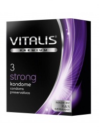 Презервативы с утолщенной стенкой VITALIS PREMIUM strong - 3 шт. - Vitalis - купить с доставкой в Махачкале