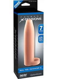 Телесная насадка Real Feel Enhancer XL - 17 см. - Pipedream - в Махачкале купить с доставкой