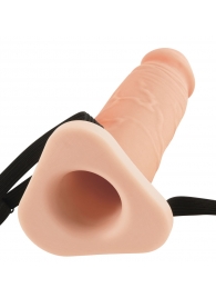 Телесный реалистичный фаллоимитатор с полостью Silicone Hollow Extension - 20 см. - Pipedream - купить с доставкой в Махачкале