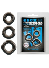 Набор из 3 эластичных дымчатых эрекционных колец - Baile - в Махачкале купить с доставкой