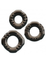 Набор из 3 эластичных дымчатых эрекционных колец - Baile - в Махачкале купить с доставкой