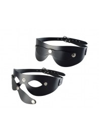 Черная кожаная маска  Новичок - Sitabella - купить с доставкой в Махачкале