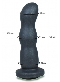 Черная анальная рельефная насадка-фаллоимитатор - 15 см. - LOVETOY (А-Полимер) - купить с доставкой в Махачкале