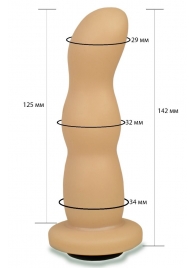 Телесная рельефная насадка Harness - 14,2 см. - LOVETOY (А-Полимер) - купить с доставкой в Махачкале