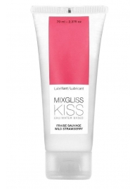 Смазка на водной основе Mixgliss Kiss с ароматом земляники - 70 мл. - Mixgliss - купить с доставкой в Махачкале