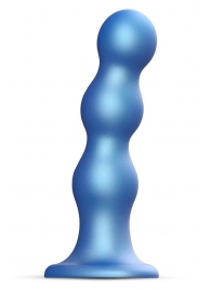 Голубая насадка Strap-On-Me Dildo Plug Balls size S - Strap-on-me - купить с доставкой в Махачкале
