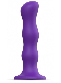 Фиолетовая насадка Strap-On-Me Dildo Geisha Balls size M - Strap-on-me - купить с доставкой в Махачкале