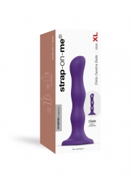 Фиолетовая насадка Strap-On-Me Dildo Geisha Balls size XL - Strap-on-me - купить с доставкой в Махачкале