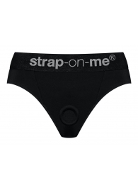 Черные трусики для насадок Heroine Lingerie Harness - size L - Strap-on-me - купить с доставкой в Махачкале