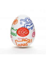 Мастурбатор-яйцо Keith Haring EGG STREET - Tenga - в Махачкале купить с доставкой