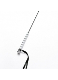 Черный кожаный стек с гладкой ручкой - 55 см. - Crazy Handmade - купить с доставкой в Махачкале