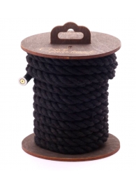Черная хлопковая веревка для бондажа на катушке - 5 м. - Crazy Handmade - купить с доставкой в Махачкале